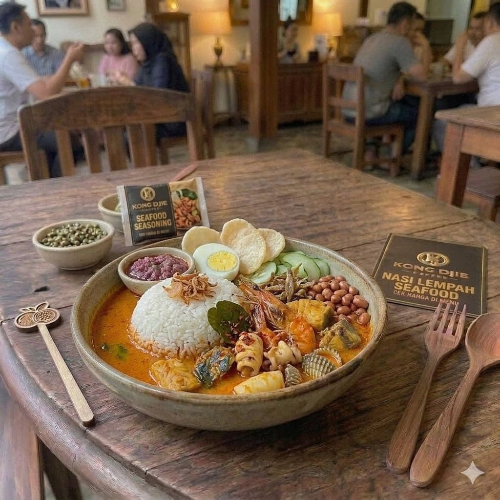 NASI LEMPAH SEAFOOD Kedai Kopi Kong Djie